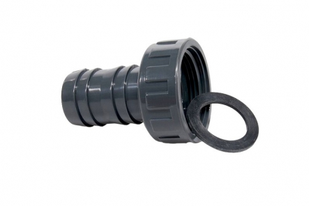 PVC Hose Nozzle - 38mm x 2 Inch / Female Thread (Nut with Sealing Ring)